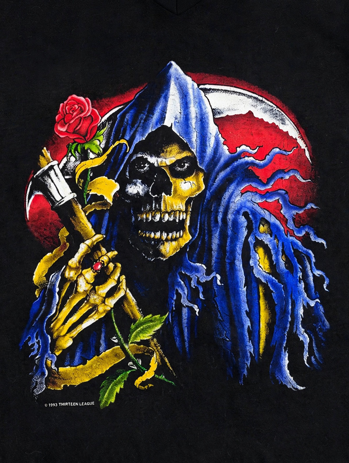 Grim Reaper "Rose" Graphic V-Neck Tshirt