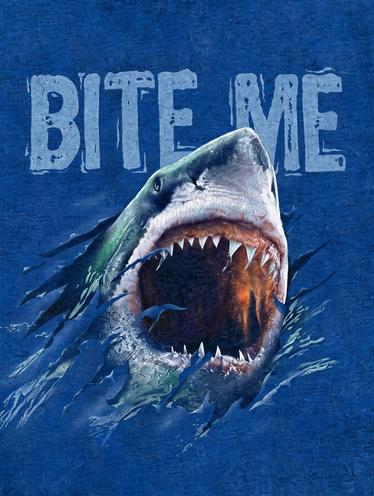 "Bite Me" Shark Graphic Tshirt