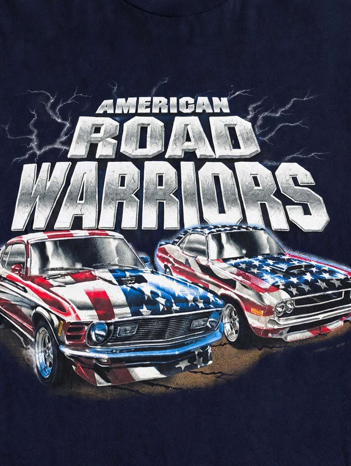 American Road Warriors Muscle Car Graphic T-shirt
