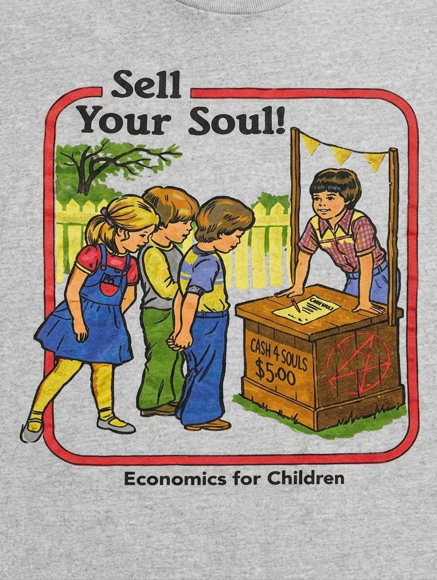 Sell Your Soul! Satirical Graphic Tshirt