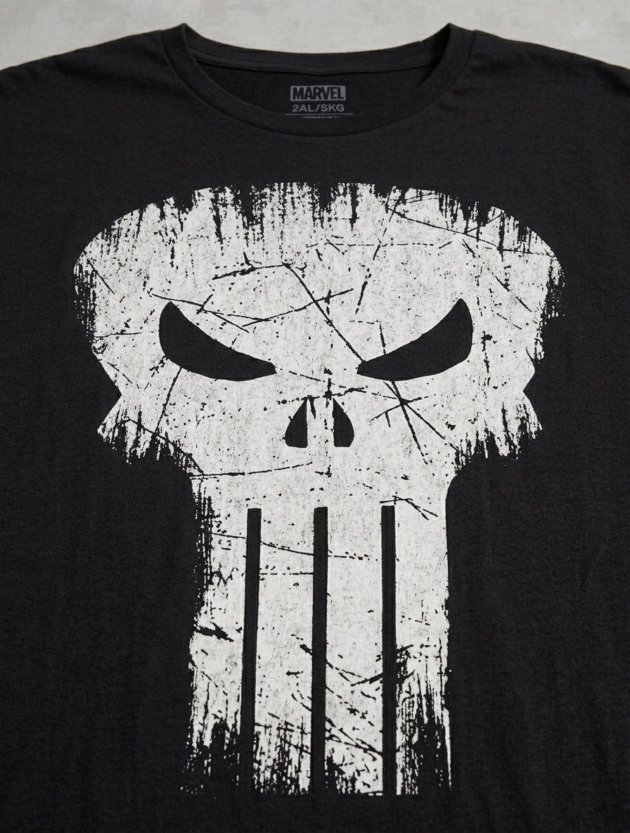 Marvel Punisher Official Skull Logo Graphic Tshirt