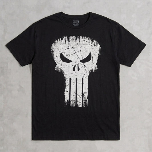 Marvel Punisher Official Skull Logo Graphic Tshirt