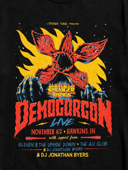 Stranger Things "Demogorgon Live" Official Netflix Graphic Tshirt