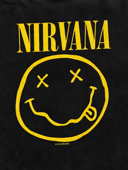 Nirvana Official Smiley Face Graphic T-shirt