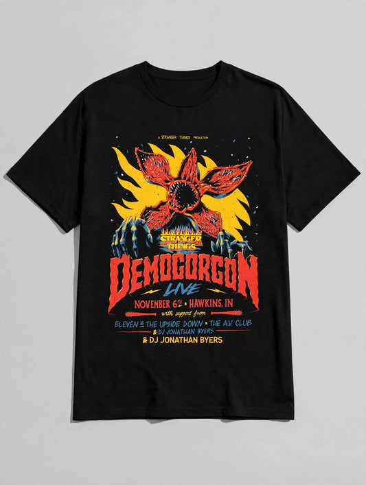 Stranger Things "Demogorgon Live" Official Netflix Graphic Tshirt