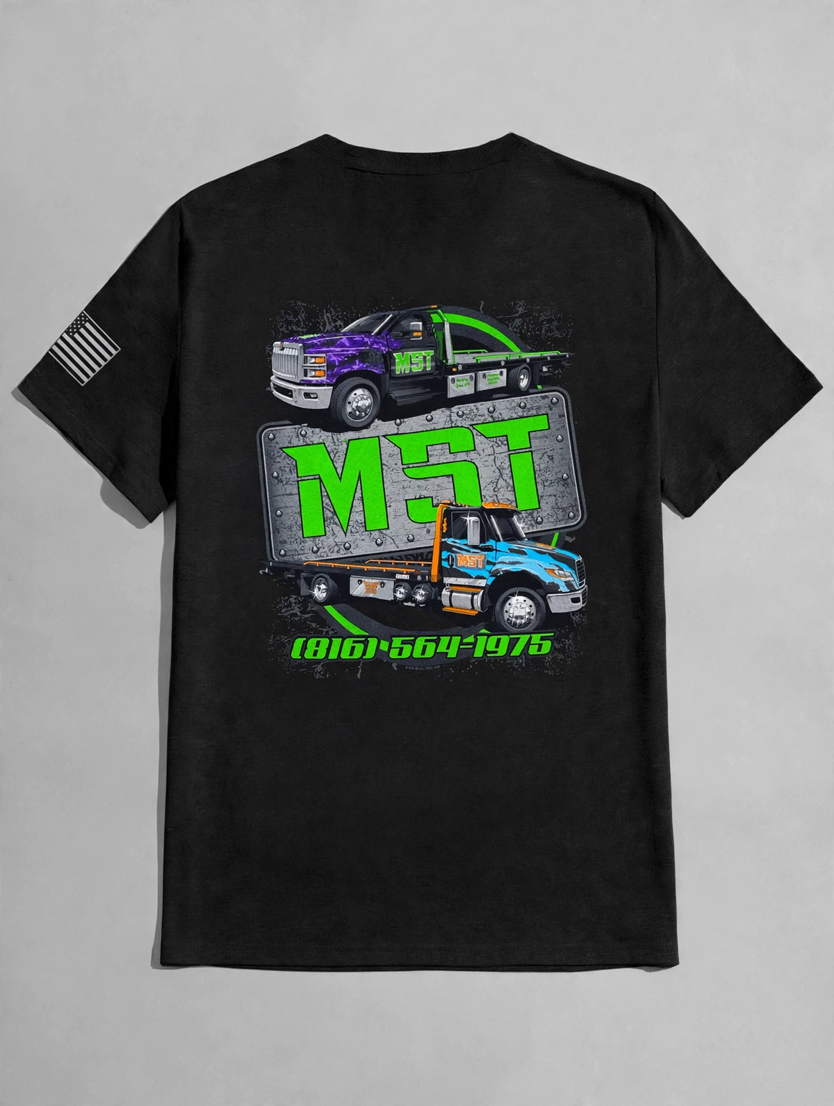 "MST" Tow Truck Company Graphic Tshirt