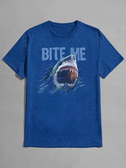 "Bite Me" Shark Graphic Tshirt