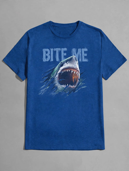 "Bite Me" Shark Graphic Tshirt