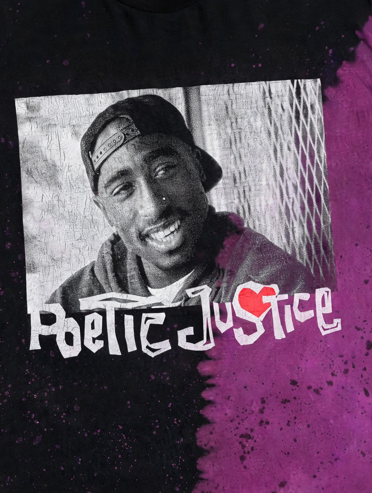 Tupac "Poetic Justice" Official Split-Dye Graphic Tshirt