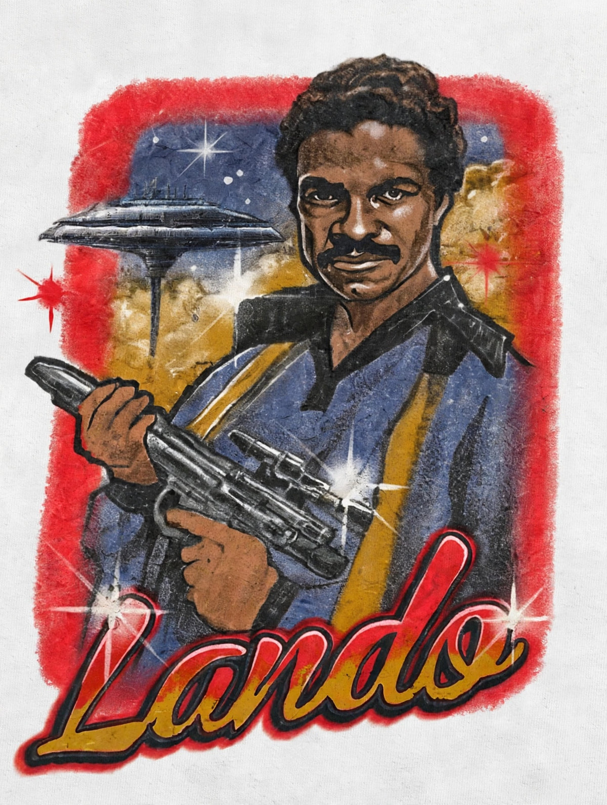 Star Wars "Lando" Official Airbrush-Style Graphic T-shirt