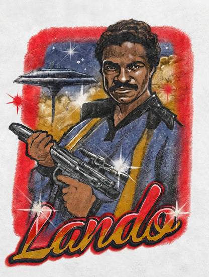 Star Wars "Lando" Official Airbrush-Style Graphic T-shirt