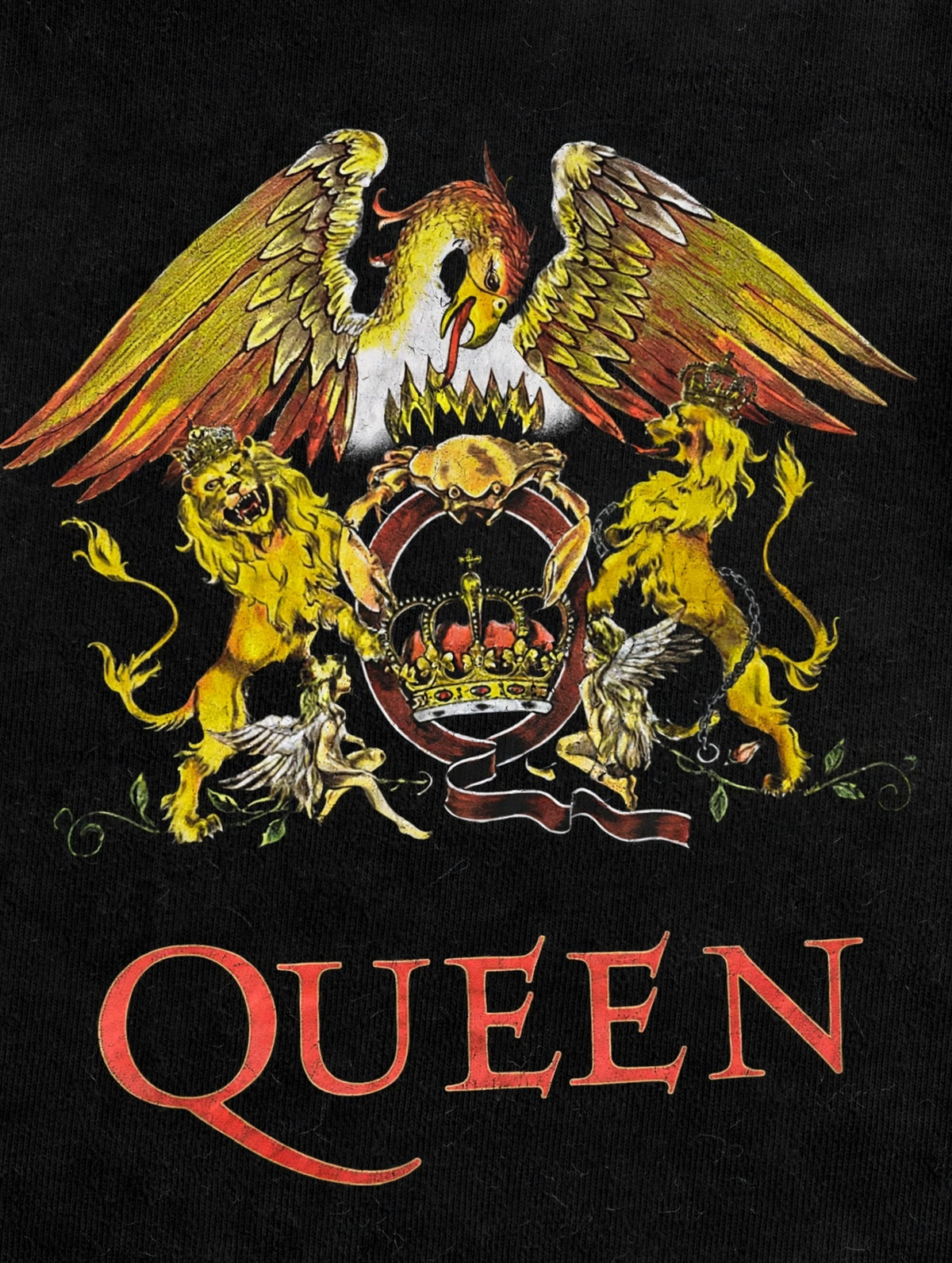 Queen Official Band Crest Graphic T-shirt