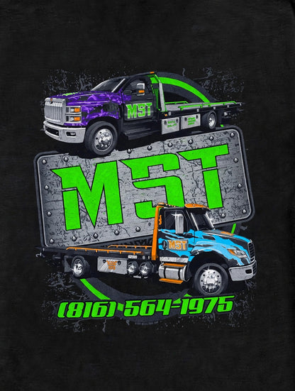 "MST" Tow Truck Company Graphic Tshirt