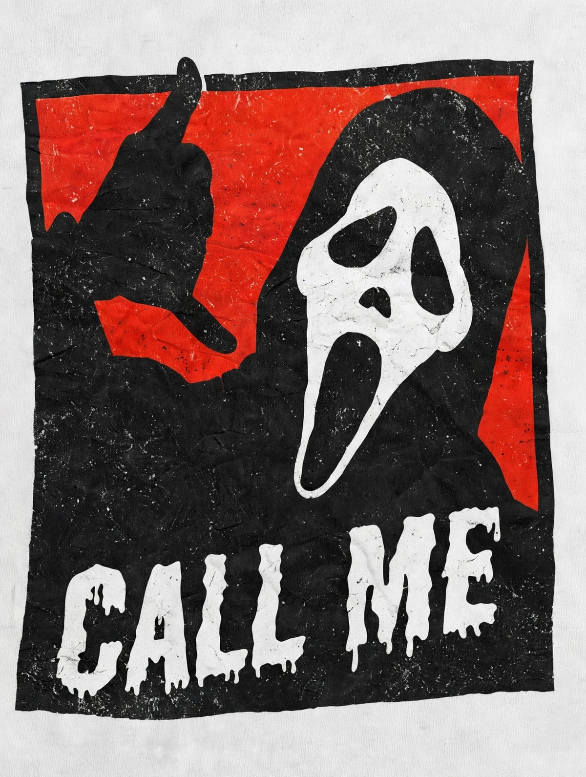 Scream "Call Me" Ghostface Official Graphic Tshirt