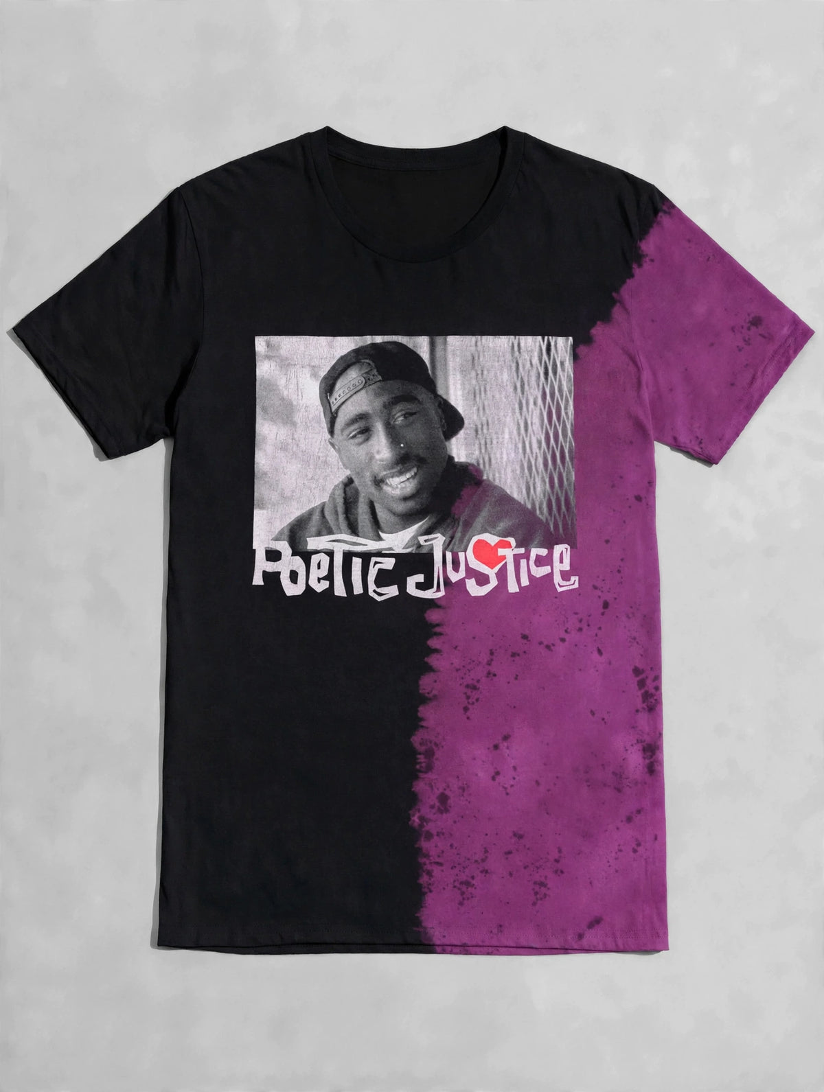 Tupac "Poetic Justice" Official Split-Dye Graphic Tshirt