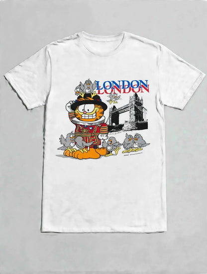 Garfield "London" Official Vintage Graphic T-shirt