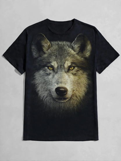 Realistic Wolf Portrait Graphic Tshirt