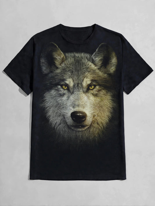 Realistic Wolf Portrait Graphic Tshirt